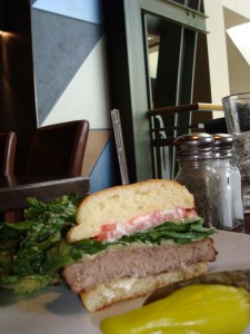 Twigs GF burger, shared with a friend.